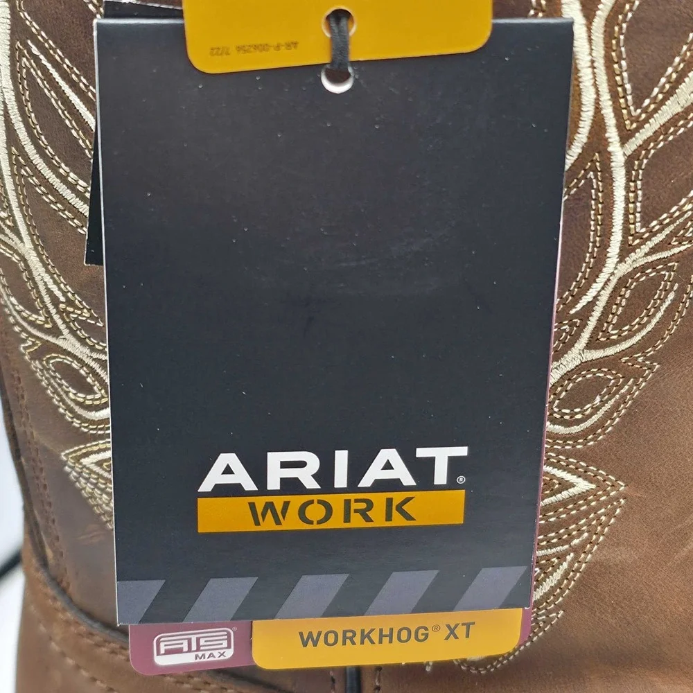 Ariat WorkHog XT Phoenix Carbon Toe Pull On Work Boots Men's 9.5 EE Brown NWT
